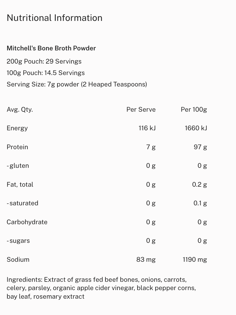 Mitchell's Bone Broth Powder 200g