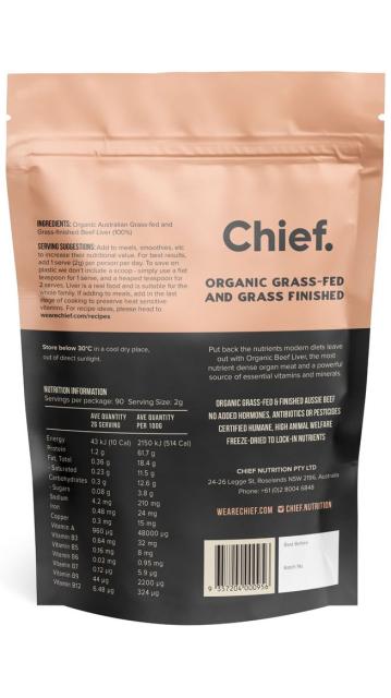 Chief Beef Liver Powder, 180g