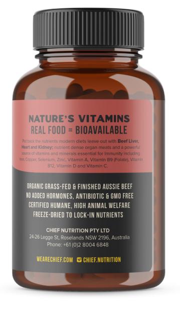 Chief Organic Beef Liver, Heart & Kidney
